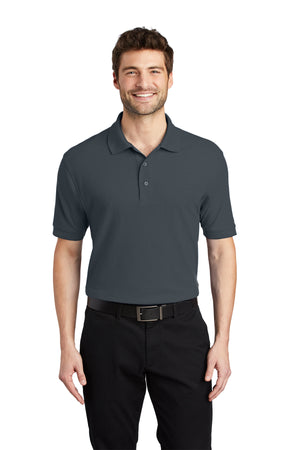 Port Authority K500 Silk Touch Polo - Steel Grey - 