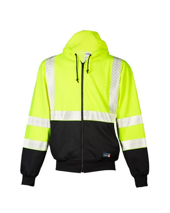 Kishigo F507 Unisex FR Full-Zip Hooded Sweatshirt
