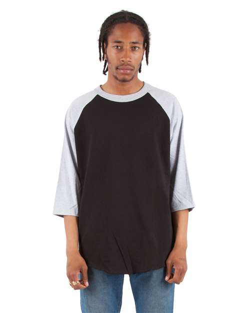 Shaka Wear SHRAG Unisex Raglan Three-Quarter Sleeve T-Shirt