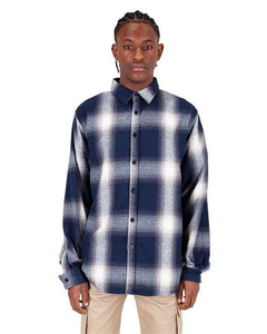 Shaka Wear SHHFS Unisex Plaid Flannel Overshirt - 