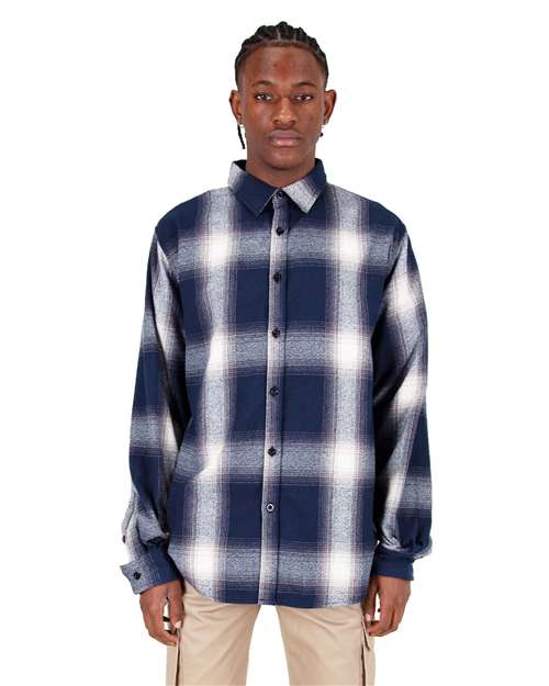 Shaka Wear SHHFS Unisex Plaid Flannel Overshirt