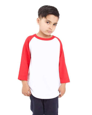 Shaka Wear SHRAGY Youth Three-Quarter Sleeve Raglan - 
