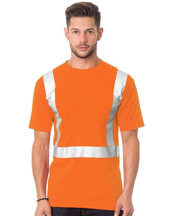 Bayside 3772 Unisex USA-Made 50/50 High Visibility Pocket T-Shirt