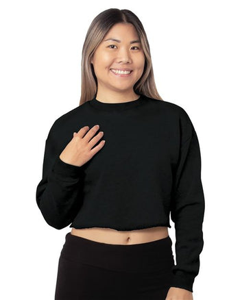 Bayside 7725 Women's USA Made Cropped Crewneck Sweatshirt