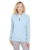 Devon & Jones DG480W Women's CrownLux Performance® Clubhouse Micro-Stripe Quarter-Zip Pullover