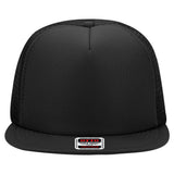 Otto 5-Panel High Crown Foam Trucker Flat Bill Hat, Snapback - 132-1037