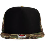 Otto 5-Panel High Crown Foam Trucker Flat Bill Hat, Snapback - 132-1037