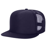 Otto 5-Panel High Crown Foam Trucker Flat Bill Hat, Snapback - 132-1037