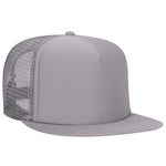 Otto 5-Panel High Crown Foam Trucker Flat Bill Hat, Snapback - 132-1037