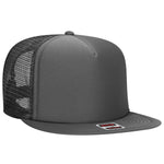 Otto 5-Panel High Crown Foam Trucker Flat Bill Hat, Snapback - 132-1037