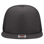 Otto 5-Panel High Crown Foam Trucker Flat Bill Hat, Snapback - 132-1037