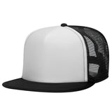 Otto 5-Panel High Crown Foam Trucker Flat Bill Hat, Snapback - 132-1037