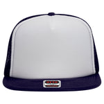 Otto 5-Panel High Crown Foam Trucker Flat Bill Hat, Snapback - 132-1037