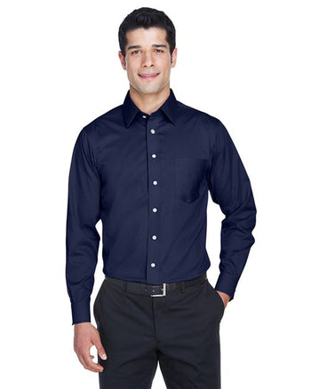 Devon & Jones DG530 Men's Crown Collection® Solid Stretch Twill Woven Dress Shirt