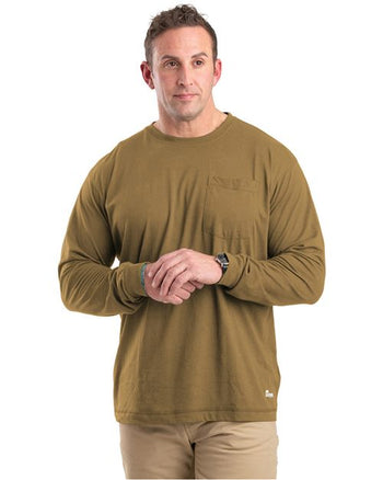 Berne Apparel BSM39 Men's Performance Long Sleeve Pocket T-Shirt