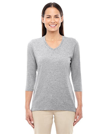 Devon & Jones DP184W Women's Perfect Fit™ Bracelet-Length V-Neck Top