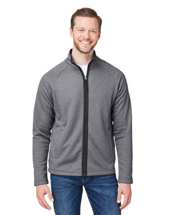 CORE365 CE72 Men's Venture Heathered Stripe Full-Zip Jacket