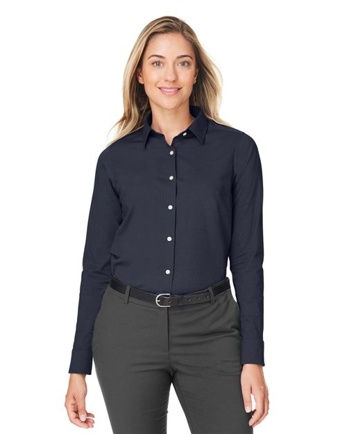 Devon & Jones DG505W Women's CrownLux Performance® Spencer Poplin Dress Shirt