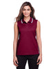 Devon & Jones DG20SW Women's CrownLux Performance® Plaited Tipped Sleeveless Polo