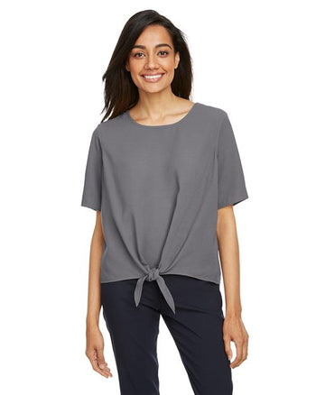 Devon & Jones DP617W Women's Perfect Fit™ Tie Front Blouse