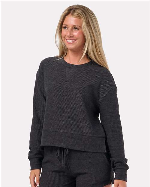 Boxercraft BW5102 Women's Ribbed Knit Cropped Boxy Crew