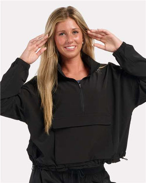 Boxercraft BW5204 Women's Stretch Woven Quarter-Zip Pullover - 