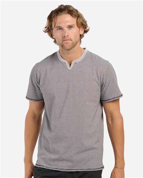 Boxercraft BM2401 Men's Striped V-Notch T-Shirt