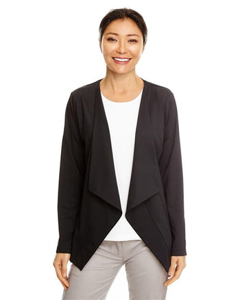 Devon & Jones DP465W Women's Perfect Fit™ Draped Open Cardigan Blazer