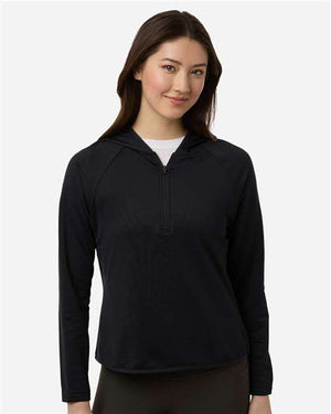 Team 365 TT200W Women's Qualify Quarter-Zip Hooded Pullover - 