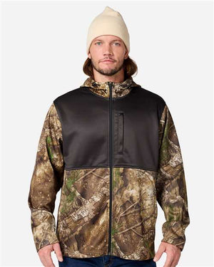 RealTree RT5204 Unisex Realtree® Performance Colorblocked Full-Zip Hooded Sweatshirt - 