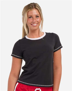 Boxercraft BW2106 Women's Contrast Stitch Baby Tee - 