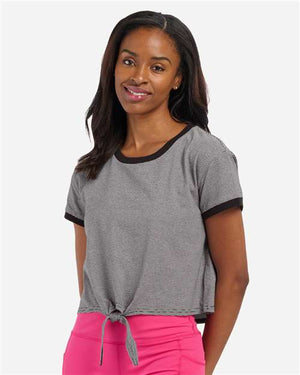 Boxercraft BW2107 Women's Striped Tie Front T-Shirt - 