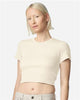 American Apparel BR210 Women's Baby Rib Cropped Tee