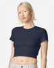 American Apparel BR210 Women's Baby Rib Cropped Tee