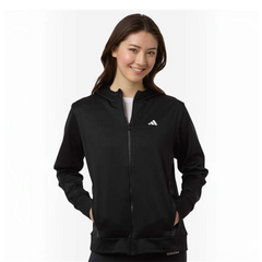 Adidas AT209 Women's Game & Go Fleece Full-Zip Hooded Sweatshirt - 