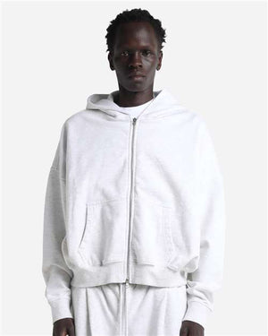 Shaka Wear SHGCZ Unisex Garment-Dyed Cropped Full-Zip Hooded Sweatshirt - 