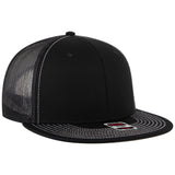 Otto Cap 141-1070 Otto Snap 6 Panel Mid Profile Mesh Back Trucker Snapback Hat