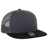 Otto Cap 141-1070 Otto Snap 6 Panel Mid Profile Mesh Back Trucker Snapback Hat