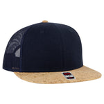 Otto Cap 141-1070 Otto Snap 6 Panel Mid Profile Mesh Back Trucker Snapback Hat