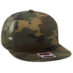 Otto Cap 141-1070 Otto Snap 6 Panel Mid Profile Mesh Back Trucker Snapback Hat