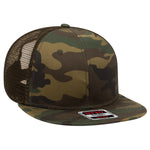 Otto Cap 141-1070 Otto Snap 6 Panel Mid Profile Mesh Back Trucker Snapback Hat