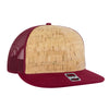 Otto Cap 141-1070 Otto Snap 6 Panel Mid Profile Mesh Back Trucker Snapback Hat