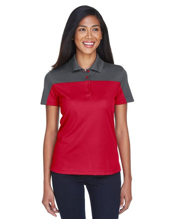 CORE365 CE101W Women's Balance Colorblock Performance Piqué Polo