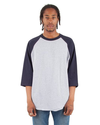 Shaka Wear SHRAG Unisex Raglan Three-Quarter Sleeve T-Shirt