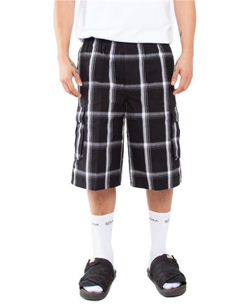 Shaka Wear SHSP Unisex Plaid Shorts