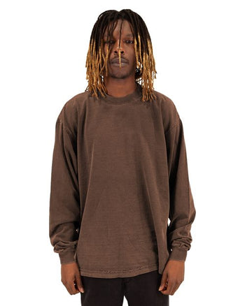 Shaka Wear SHGDLS Unisex Max Heavyweight Garment-Dyed Long Sleeve T-Shirt