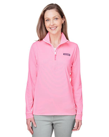 vineyard vines K002521 Women's Microstripe Sankaty Half-Zip Pullover