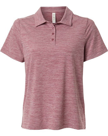 Team 365 TT125W Women's Relay Heathered Stripe Polo