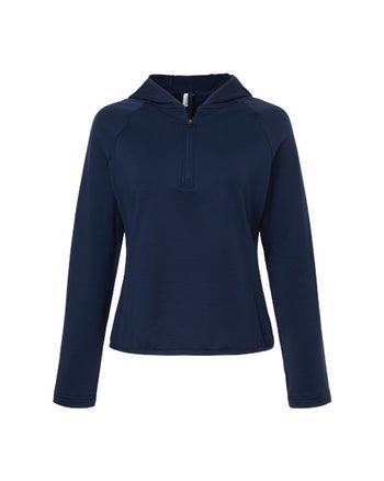 Team 365 TT200W Women's Qualify Quarter-Zip Hooded Pullover