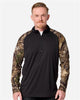 RealTree RT5703 Unisex Realtree® Performance Colorblocked Quarter-Zip Pullover